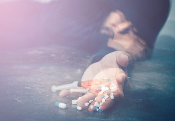 Double,Exposure,Abstract,Overdose,Asian,Male,Drug,Addict.narcotic,Syringe,On